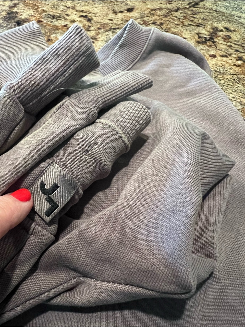 JoyLab Sweatshirt and Jogger Pants Loungewear Set Taupe French Terry Small - Picture 2 of 8